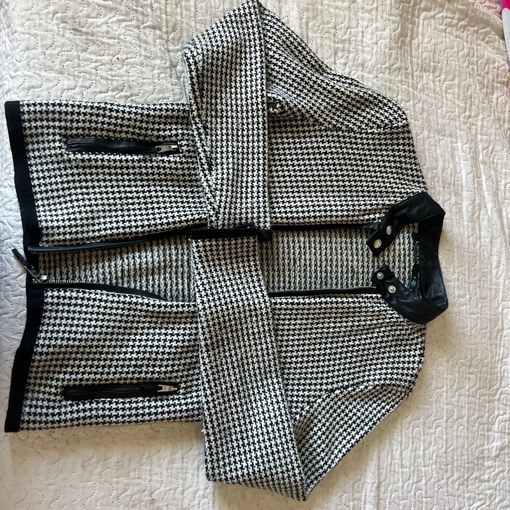 Black and White Houndstooth Jacket